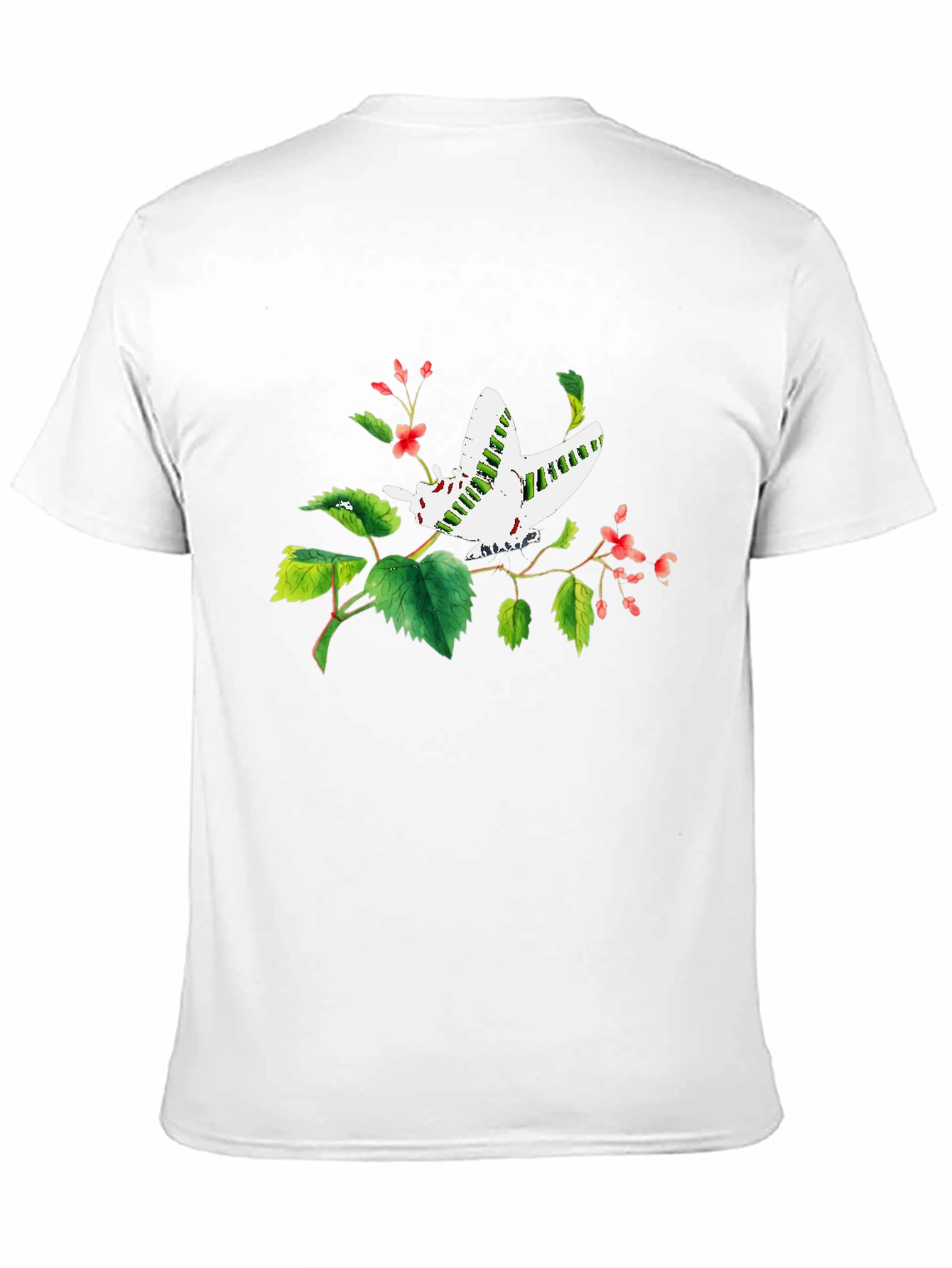 Camiseta Negra con Diseño de Mariposa Floral