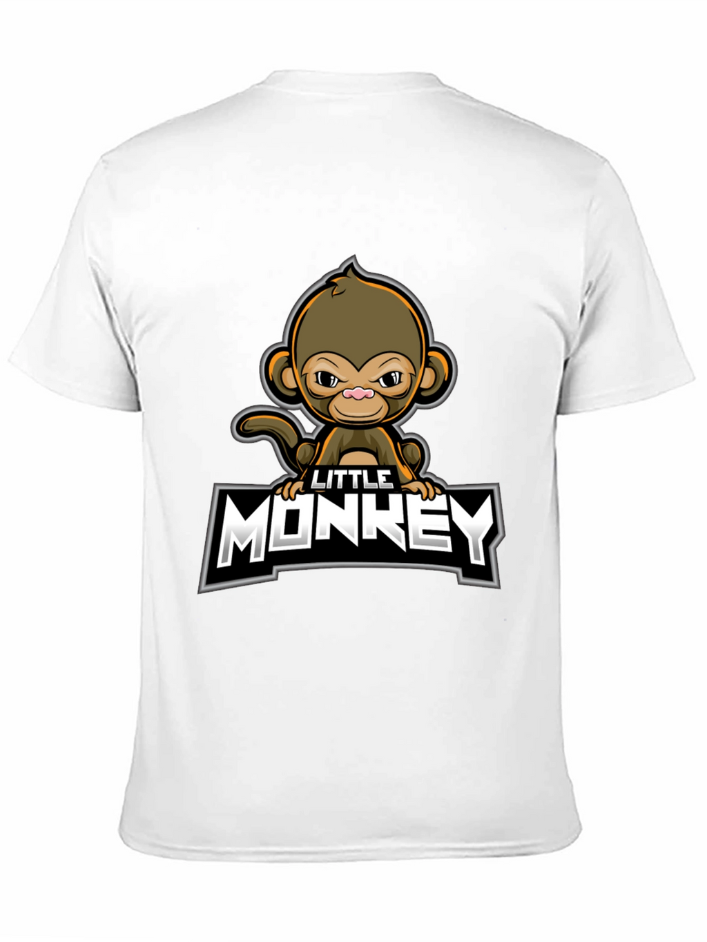 Camiseta Negra con Diseño de Mono Divertido