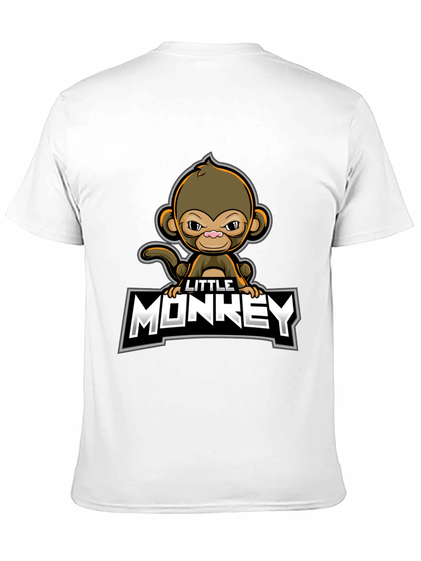 Camiseta Negra con Diseño de Mono Divertido