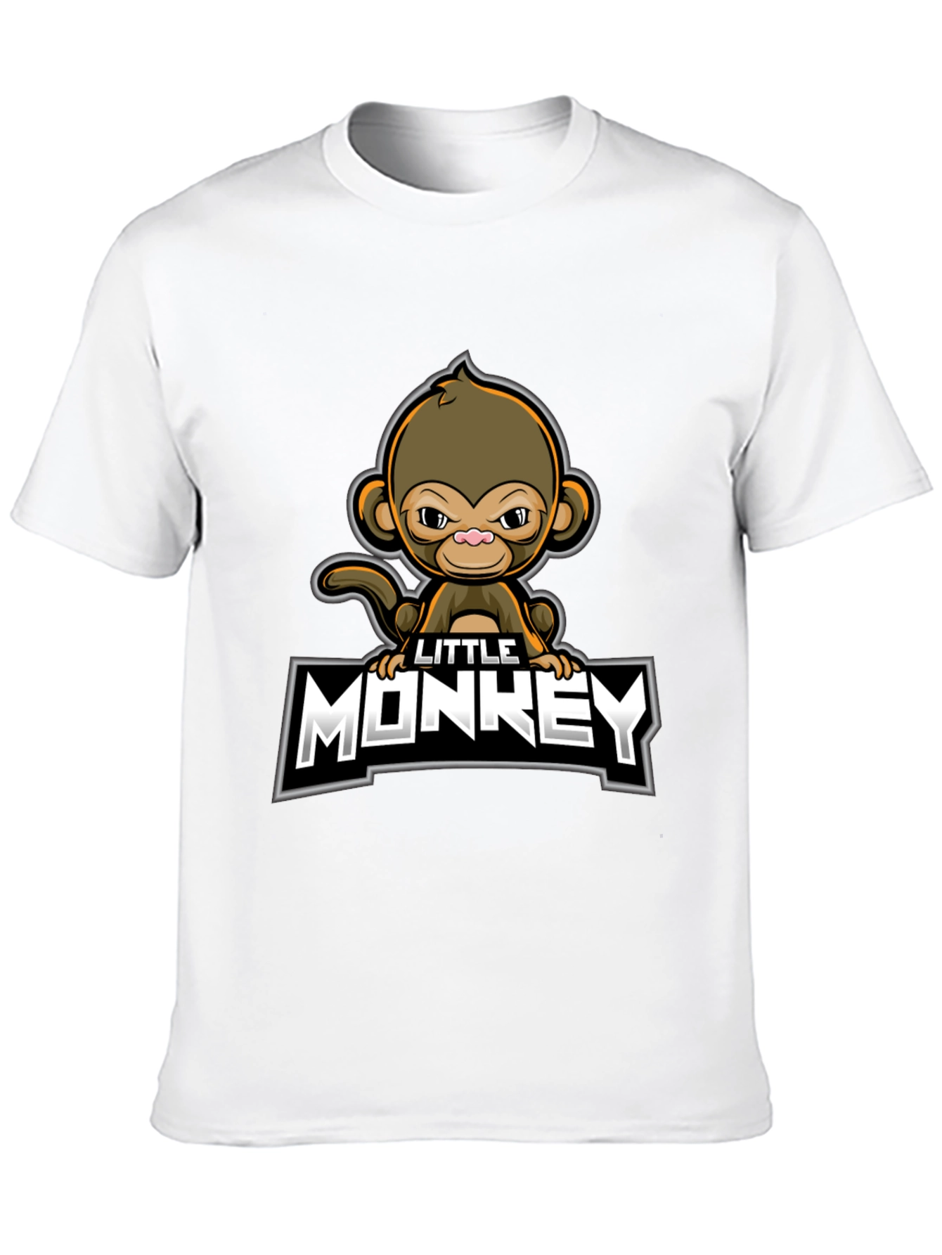 Camiseta Negra con Diseño de Mono Divertido