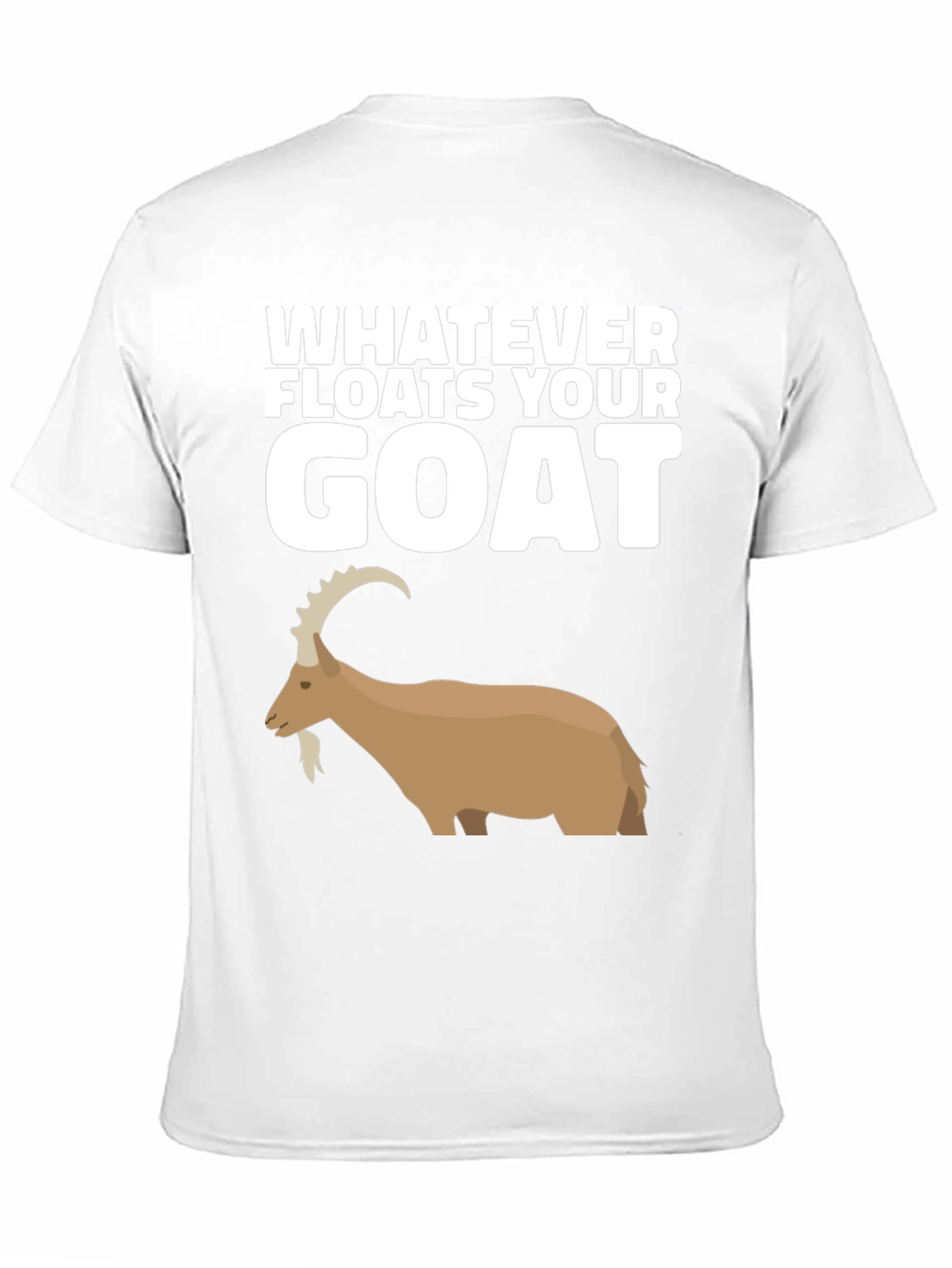 Camiseta Negra con Diseño de Cabra Divertido