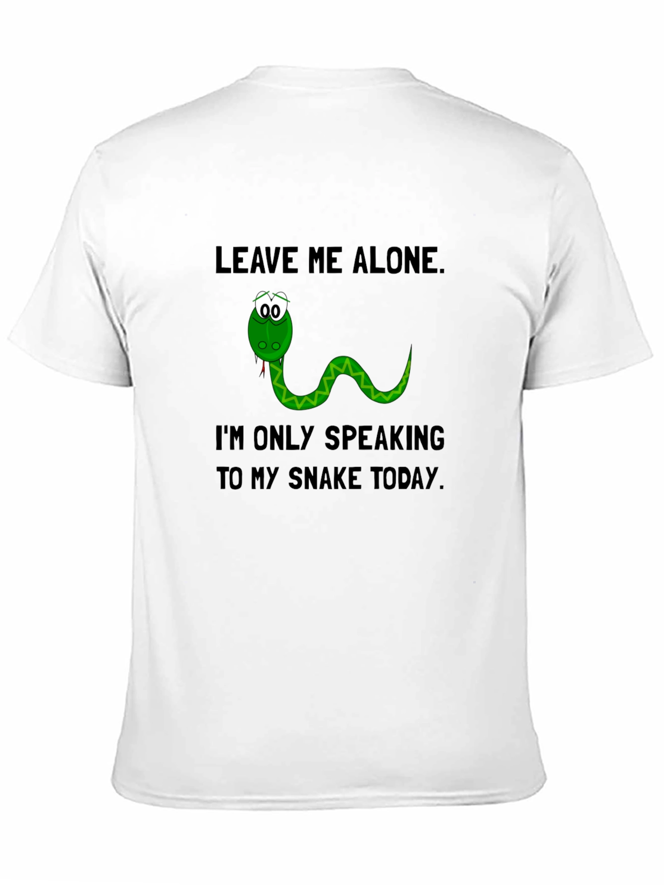 Camiseta Hombre Déjame en Paz con Diseño de Serpiente