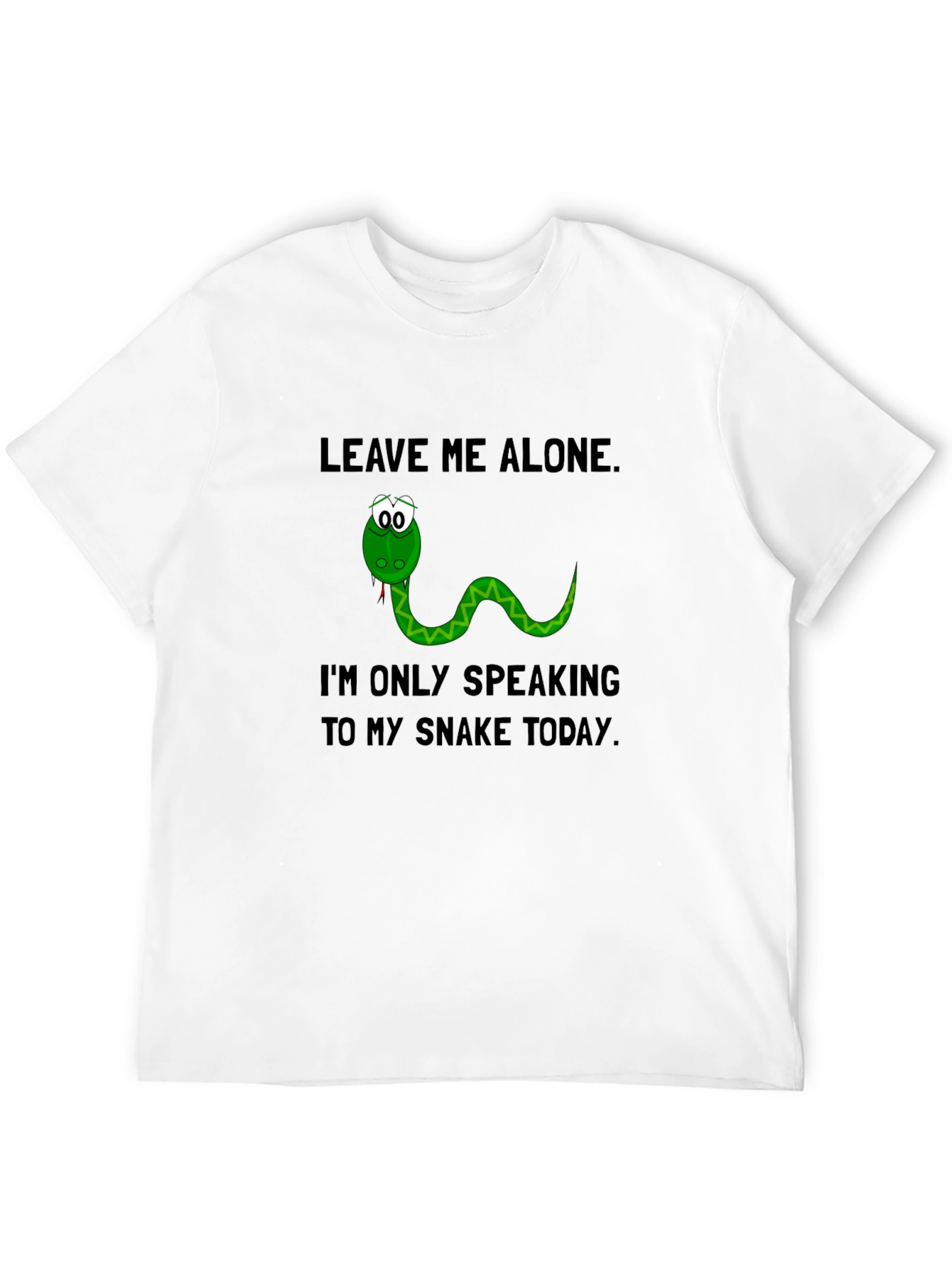 Camiseta Hombre Déjame en Paz con Diseño de Serpiente