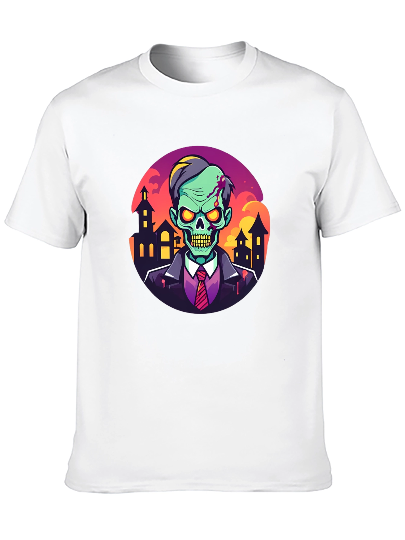 Camiseta Hombre Diseño Zombie Halloween