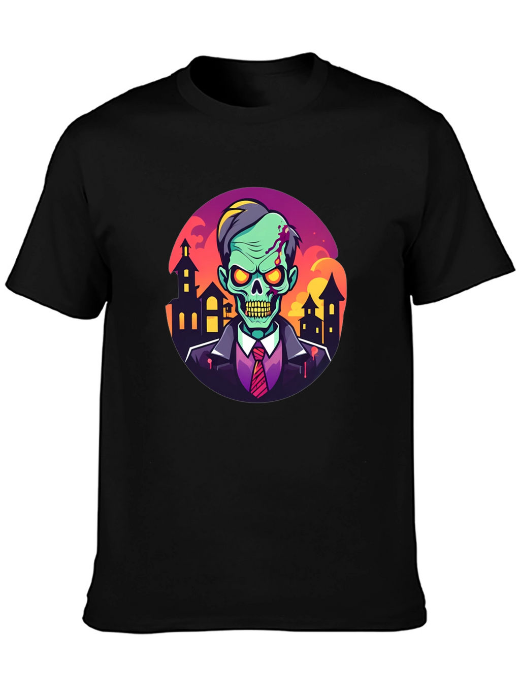 Camiseta Hombre Diseño Zombie Halloween