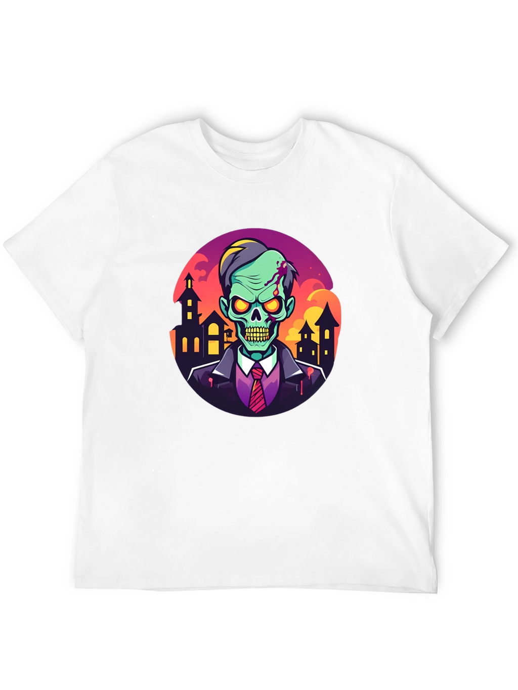 Camiseta Hombre Diseño Zombie Halloween