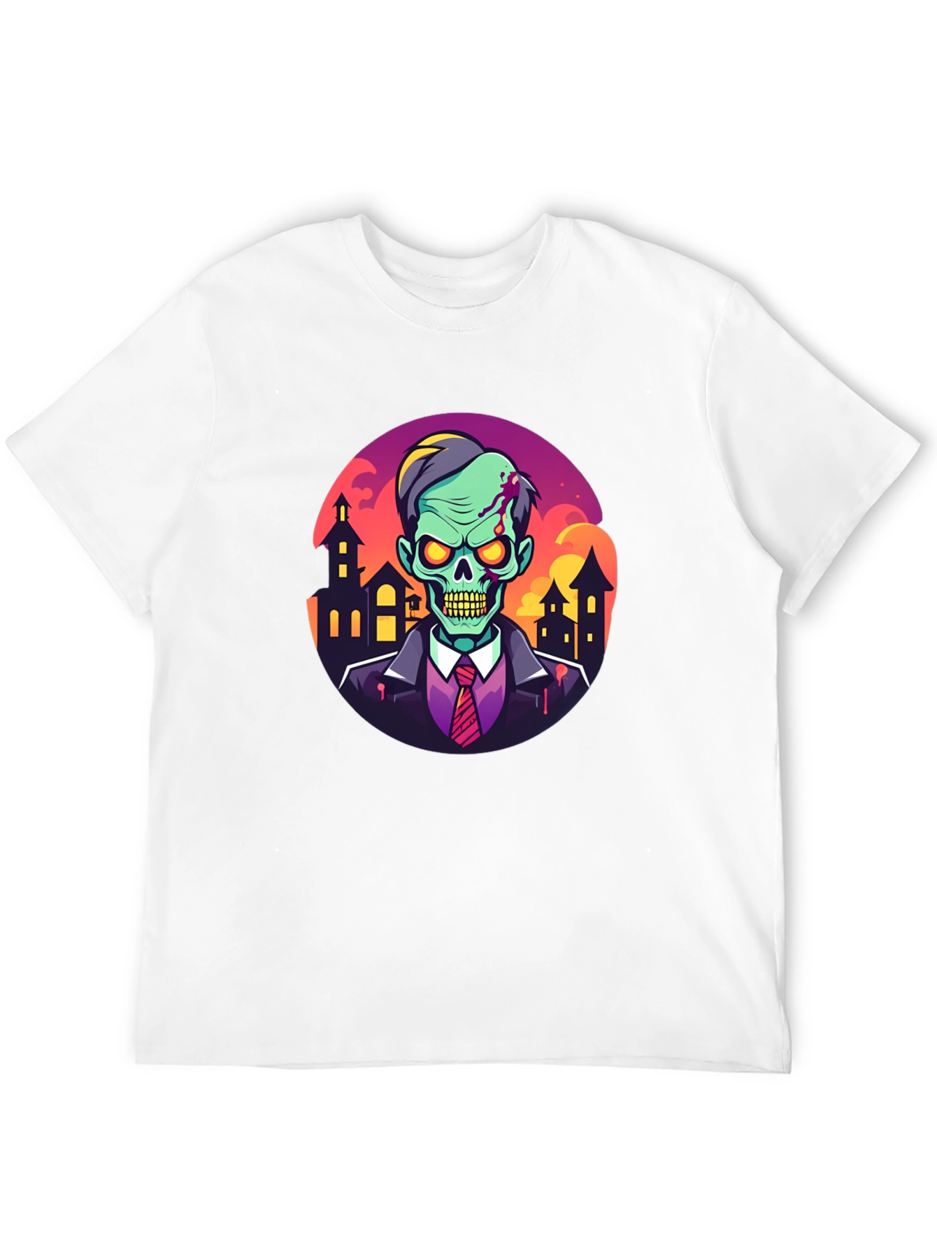 Camiseta Hombre Diseño Zombie Halloween