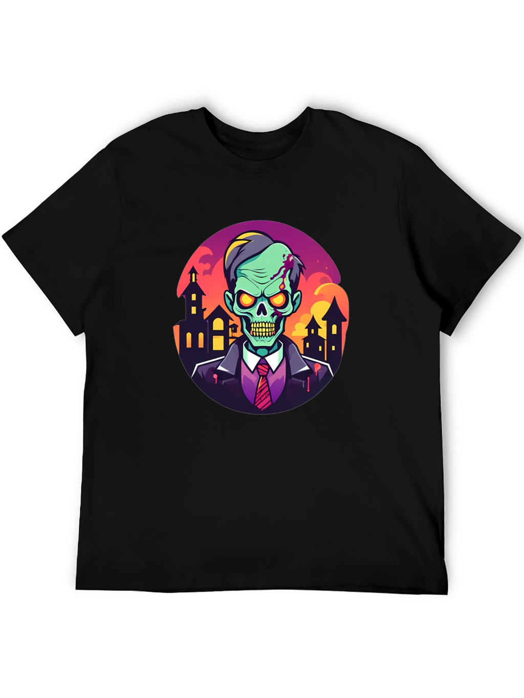 Camiseta Hombre Diseño Zombie Halloween
