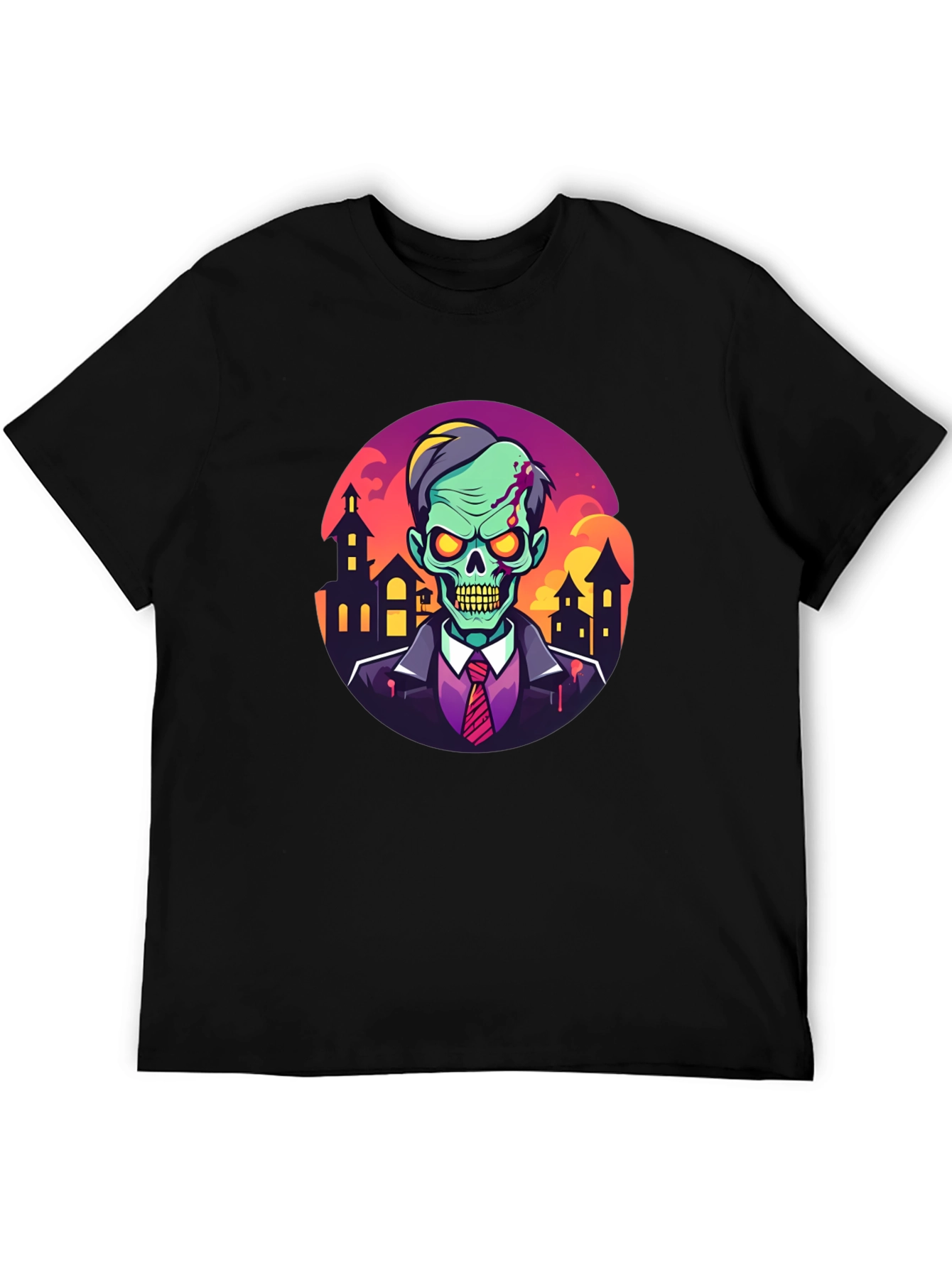 Camiseta Hombre Diseño Zombie Halloween