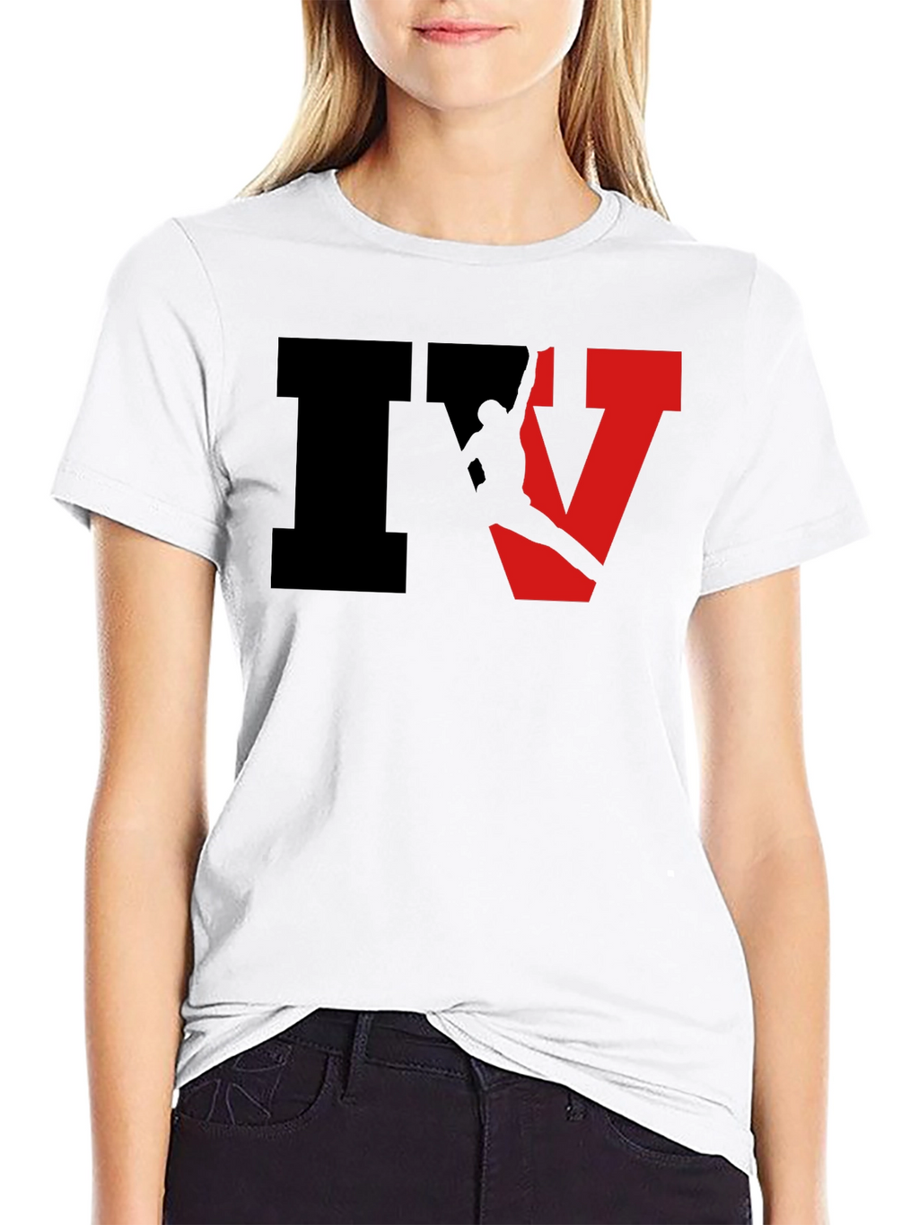 Camiseta Hombre IV Escalada Algodón Casual Negra