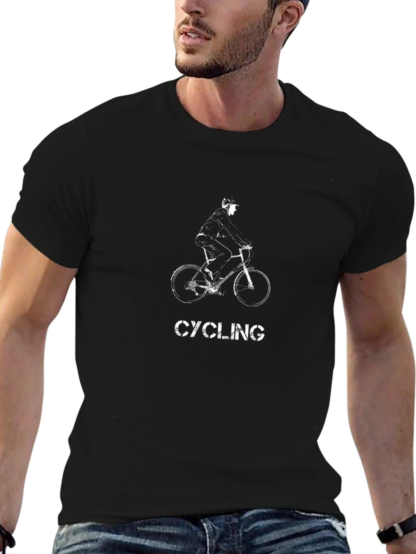Camiseta Negra Ciclismo Diseño Único