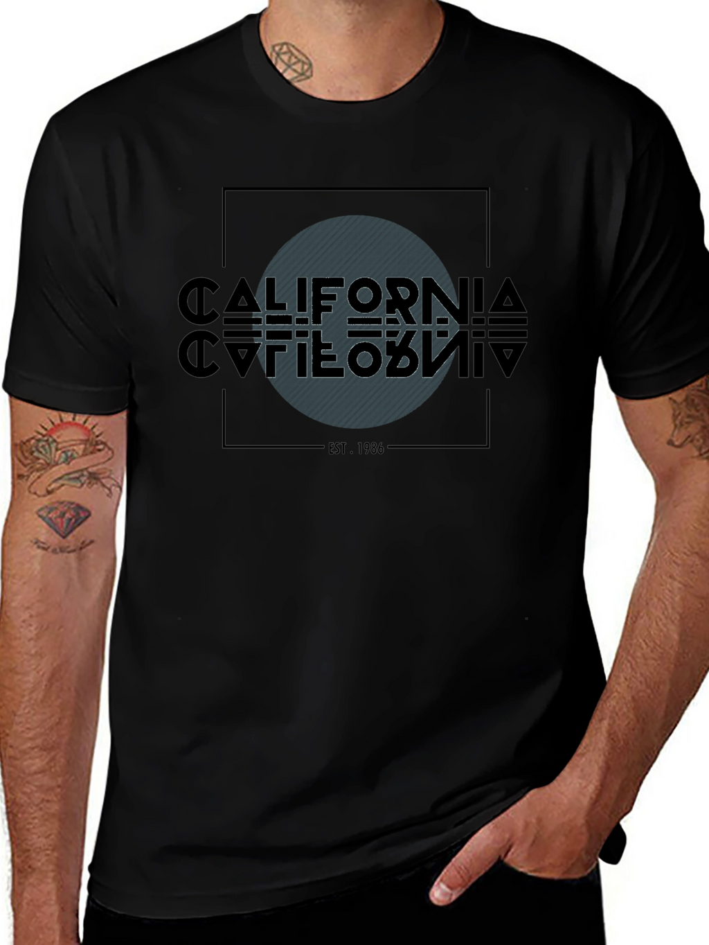Camiseta Negra California Est. 1986