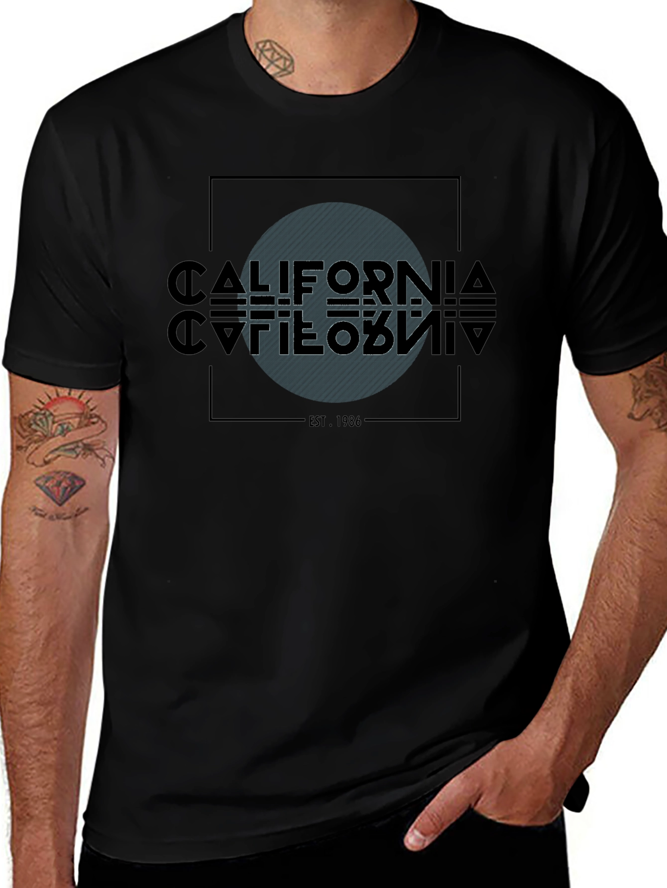 Camiseta Negra California Est. 1986