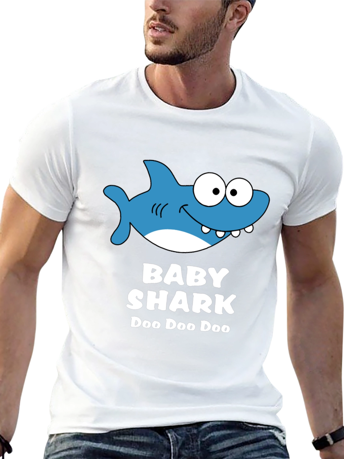 Camiseta Baby Shark Doo Doo Doo Negra para Adulto