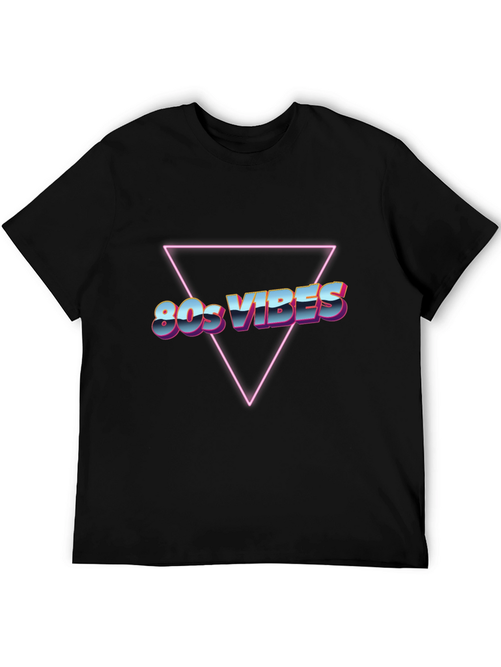 Camiseta Negra 80s Vibes Retro