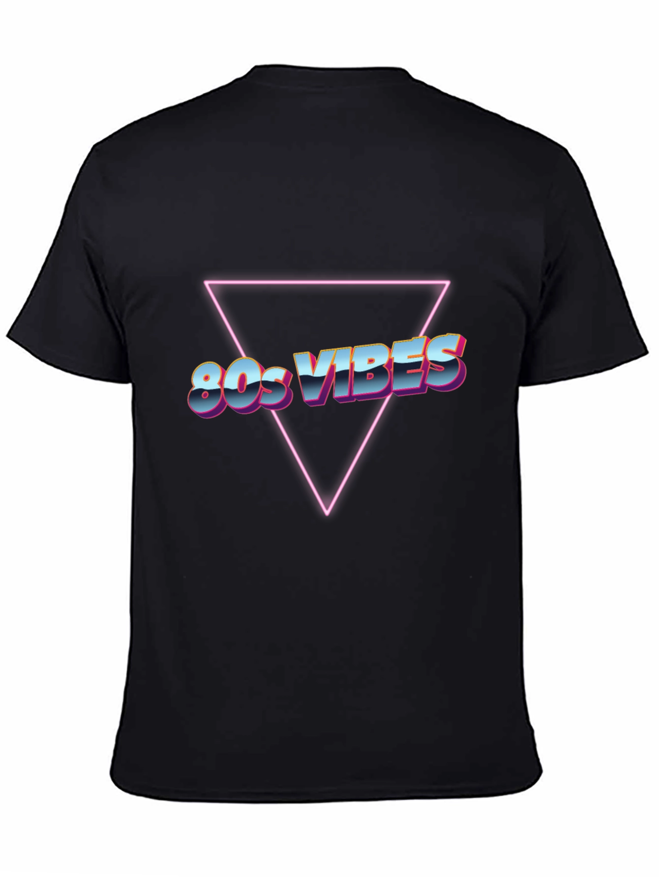 Camiseta Negra 80s Vibes Retro