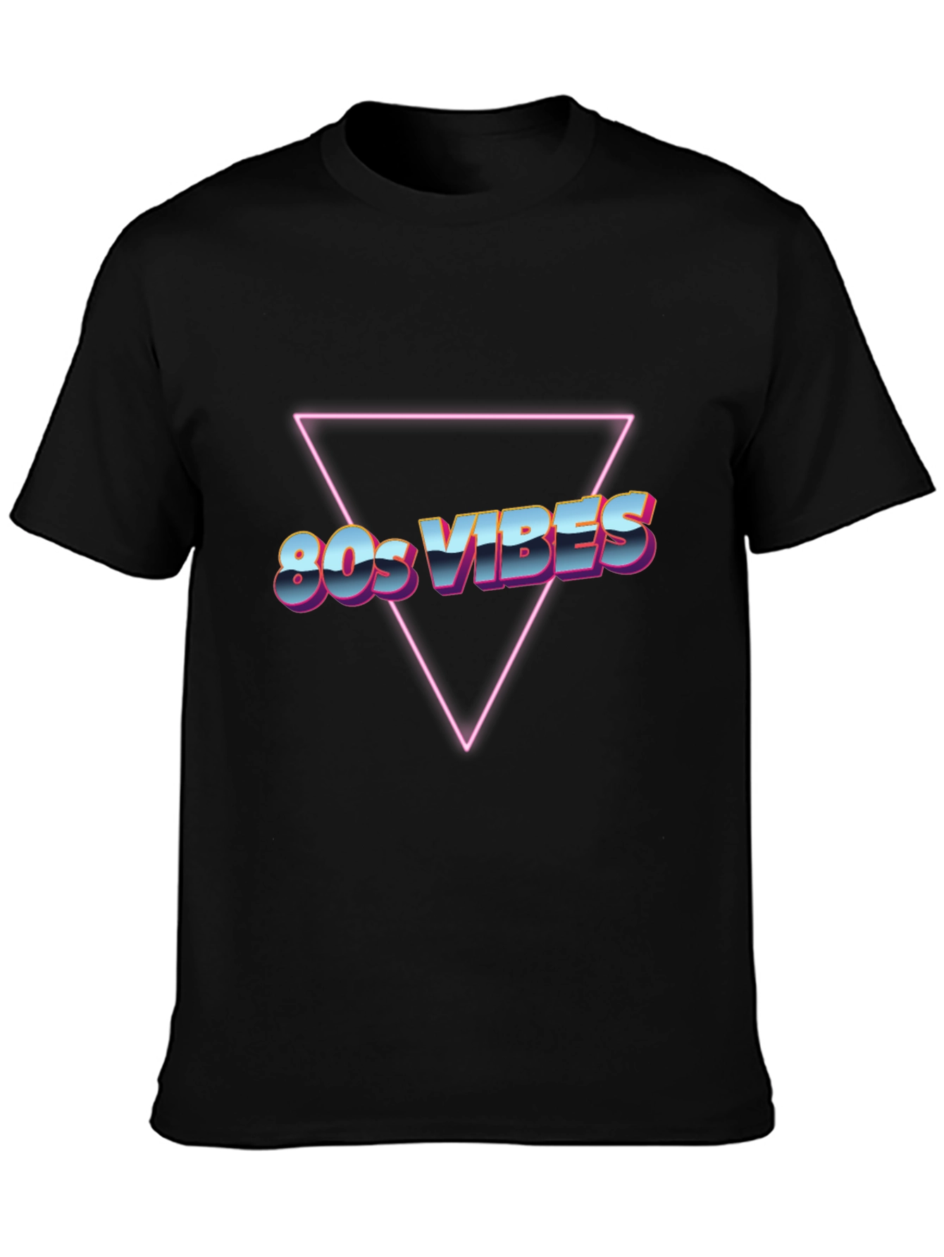 Camiseta Negra 80s Vibes Retro