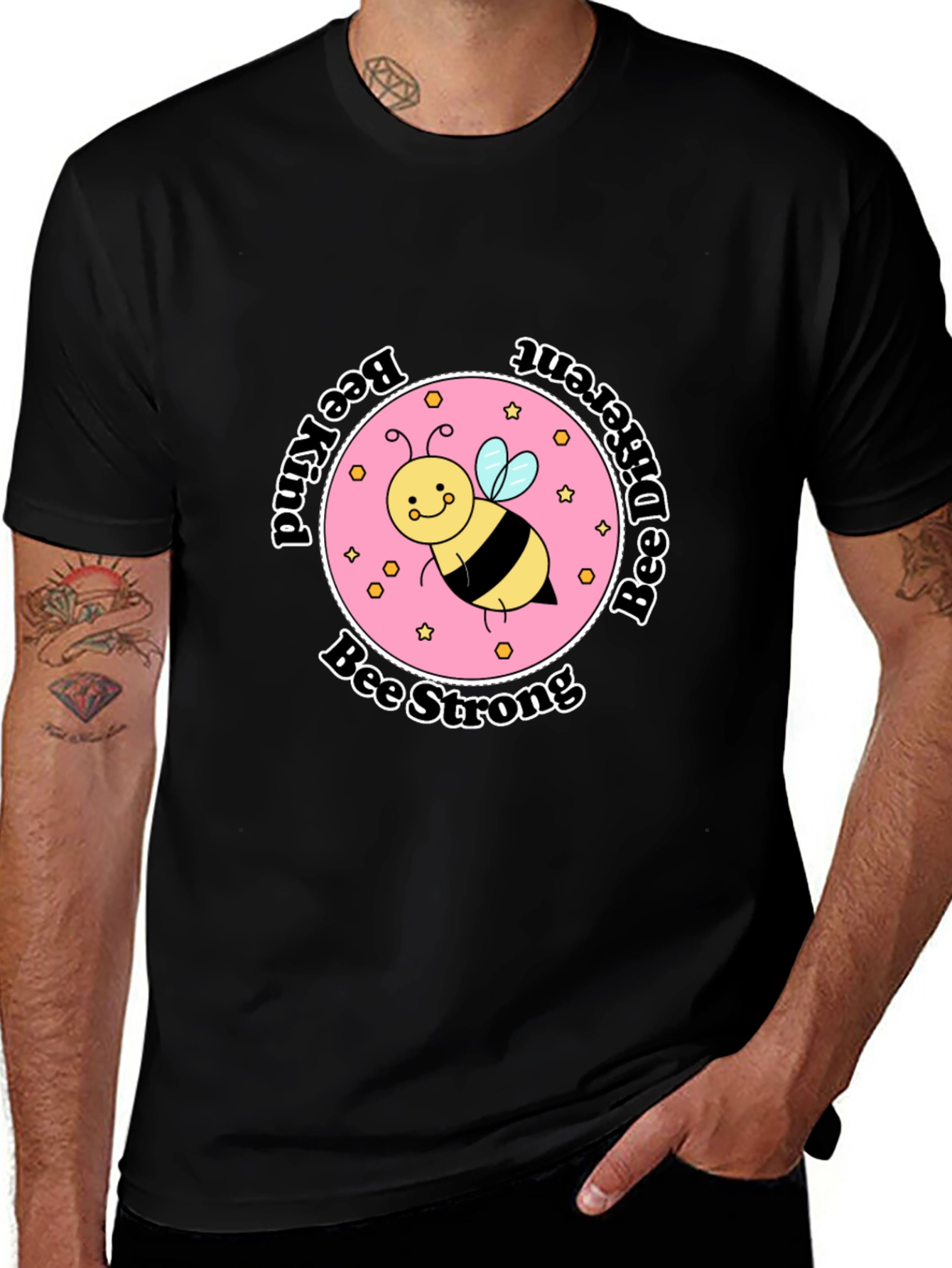 Camiseta Negra Bee Inspiradora