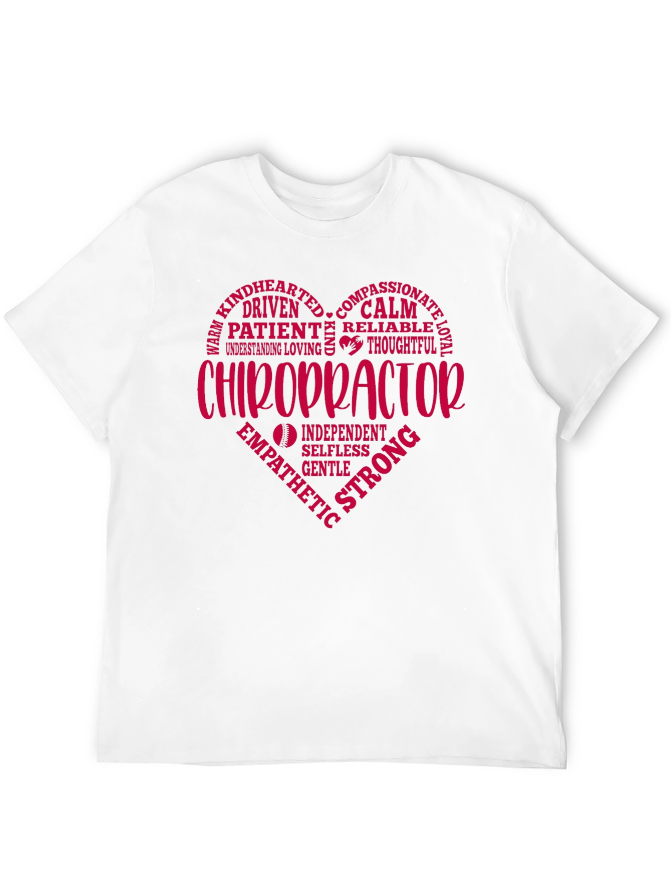 Camiseta Negra con Diseño de Corazón Quiropráctico