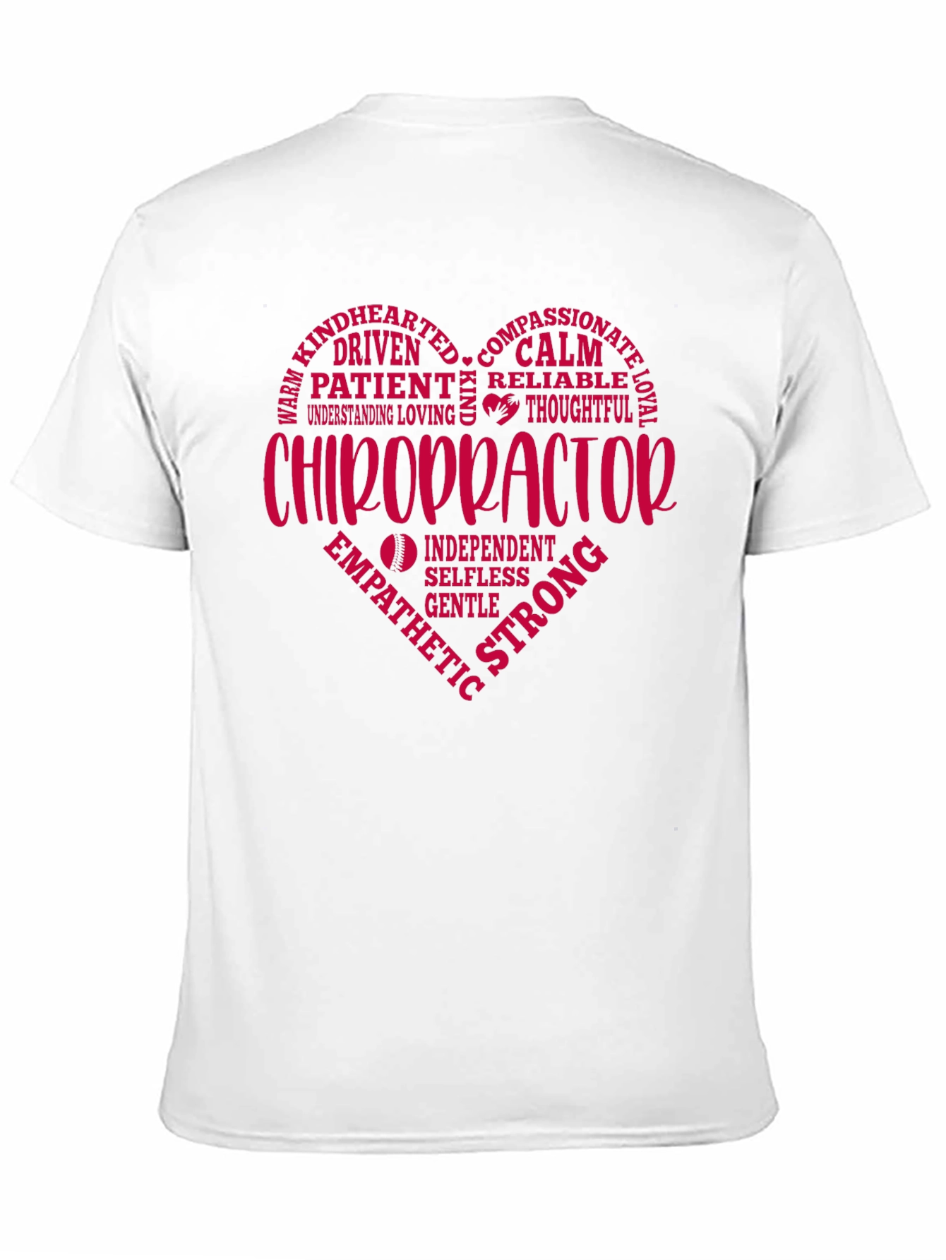 Camiseta Negra con Diseño de Corazón Quiropráctico