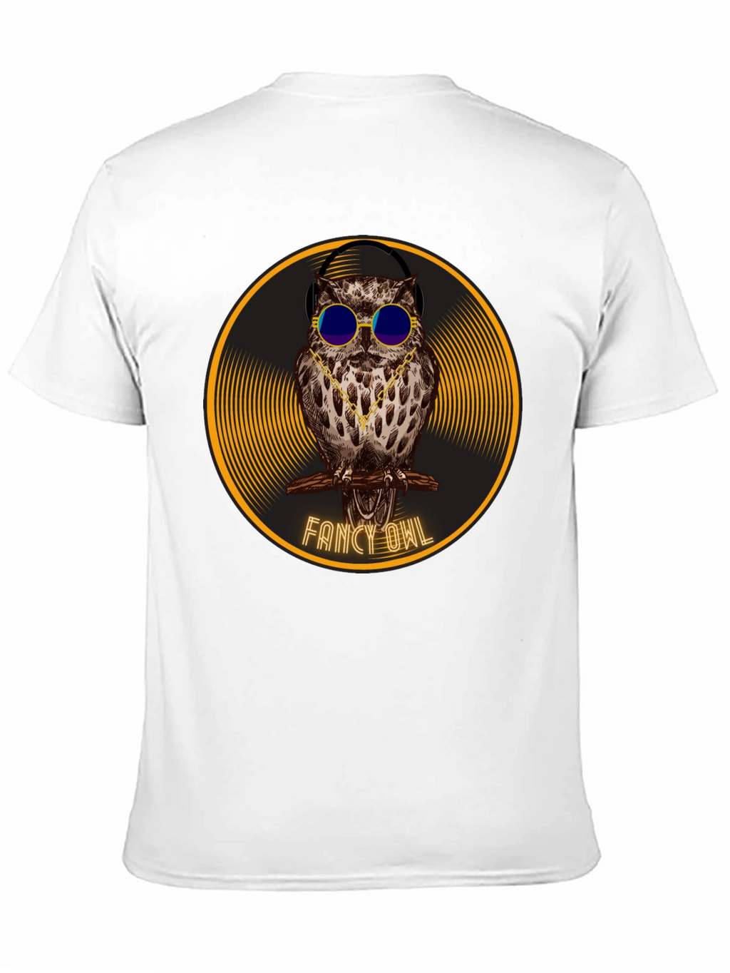 Camiseta Negra con Búho Fancy Owl