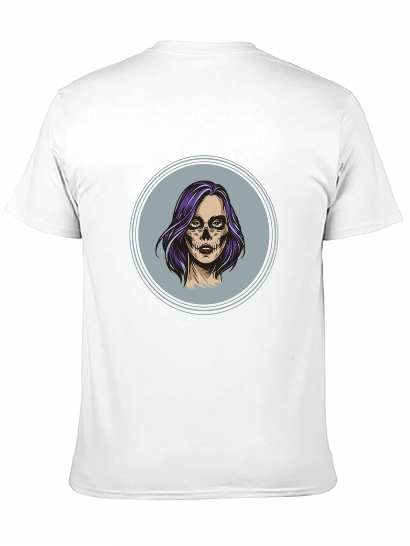 Camiseta Negra con Diseño de Calavera Mujer