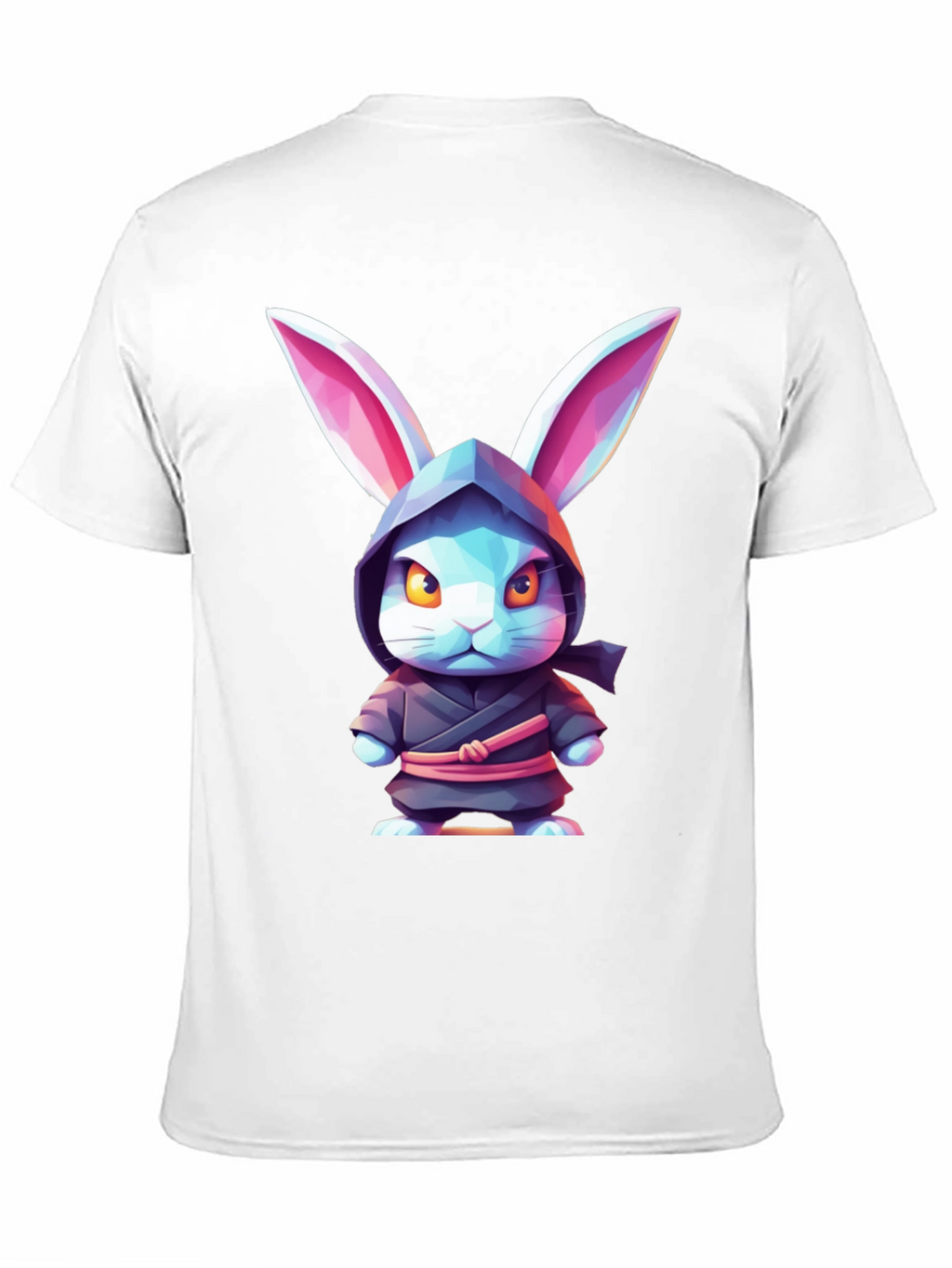 Camiseta Negra con Diseño de Conejo Ninja