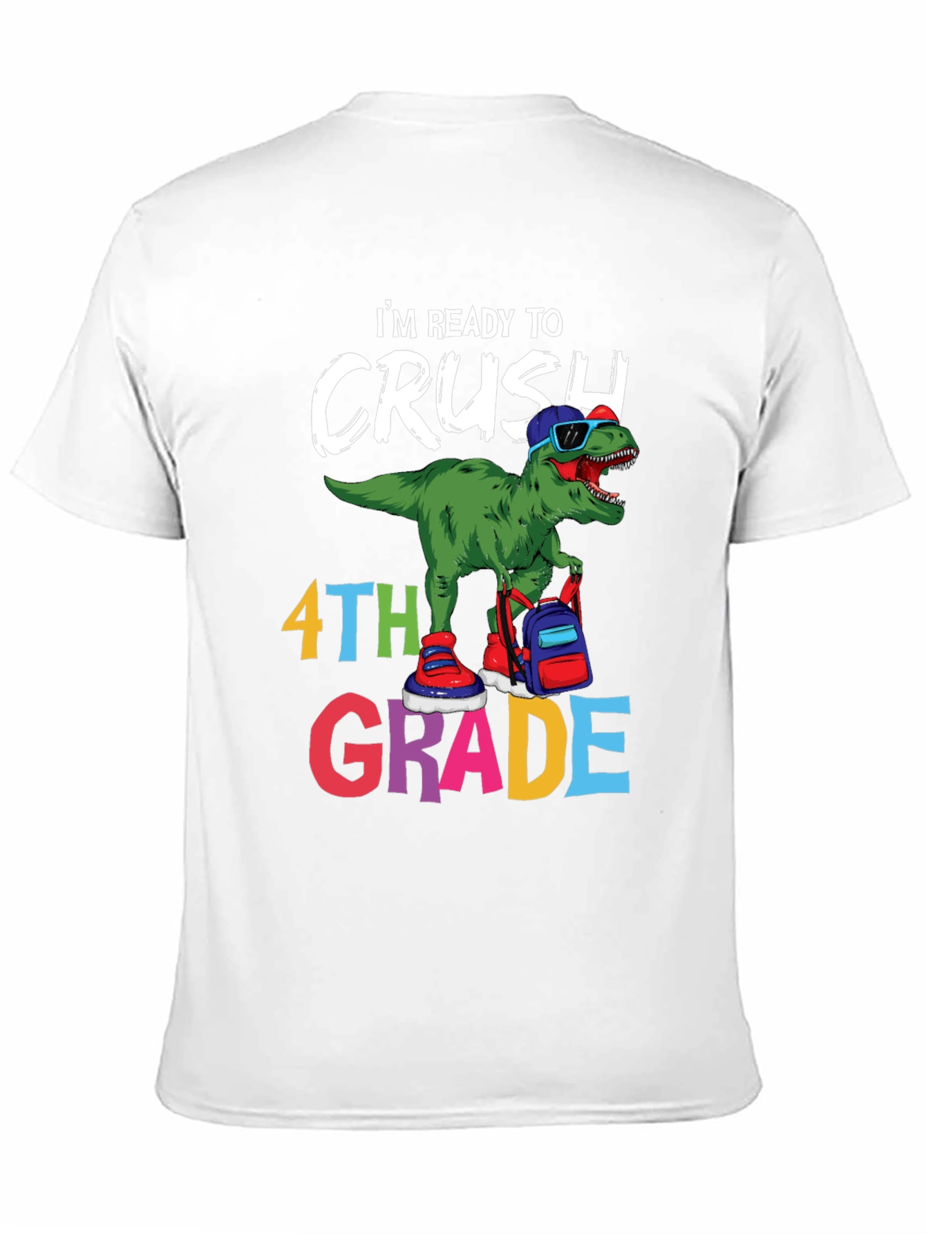 Camiseta Dinosaurio Lista para 4to Grado