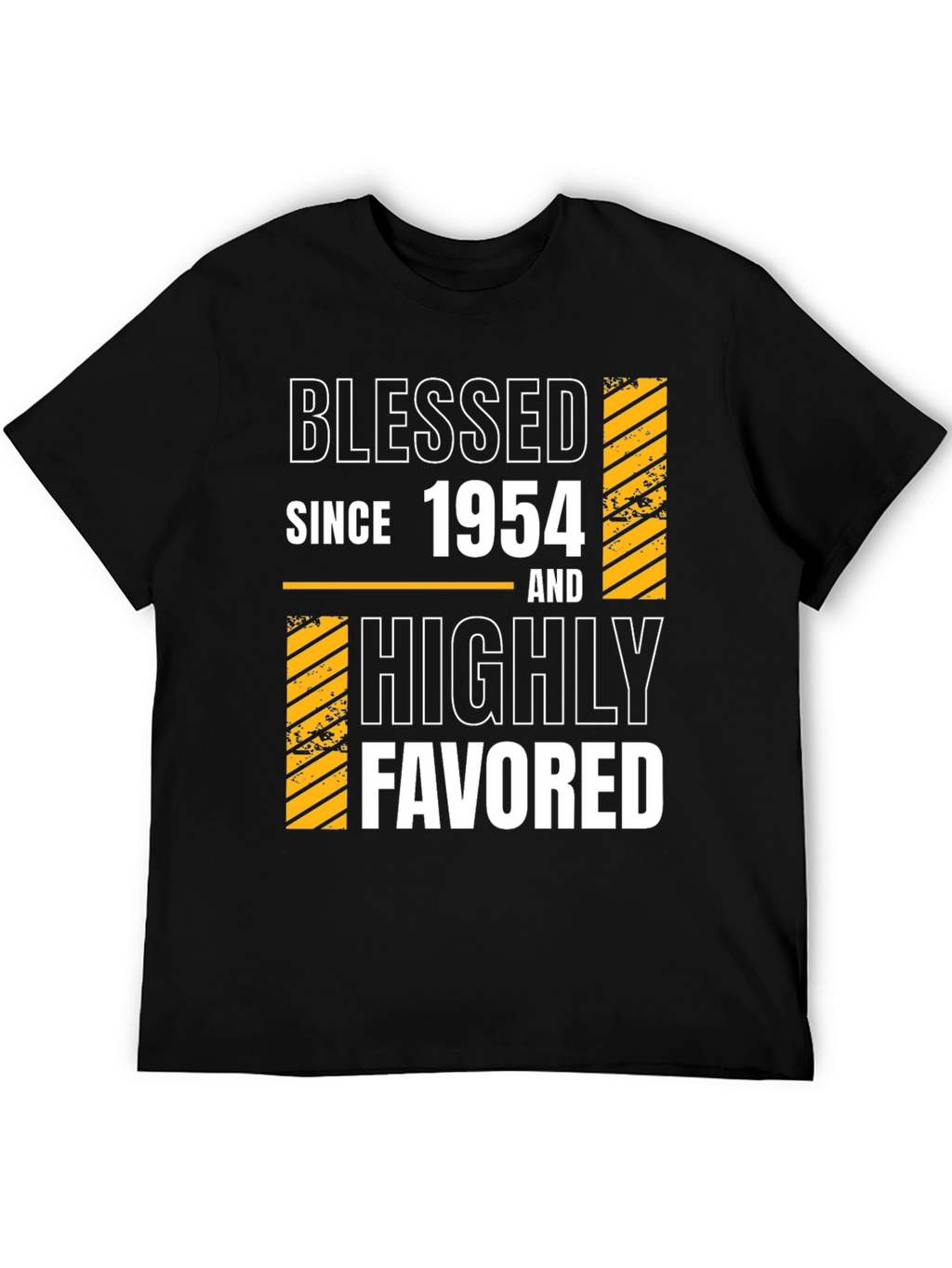 Camiseta Negra Bendecido Desde 1954