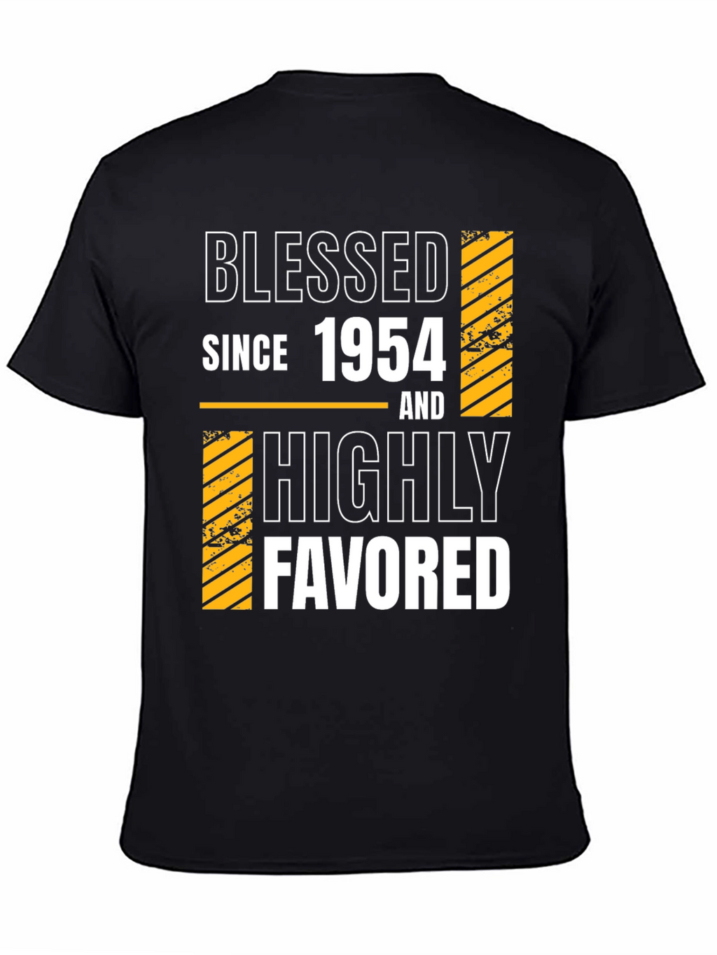 Camiseta Negra Bendecido Desde 1954