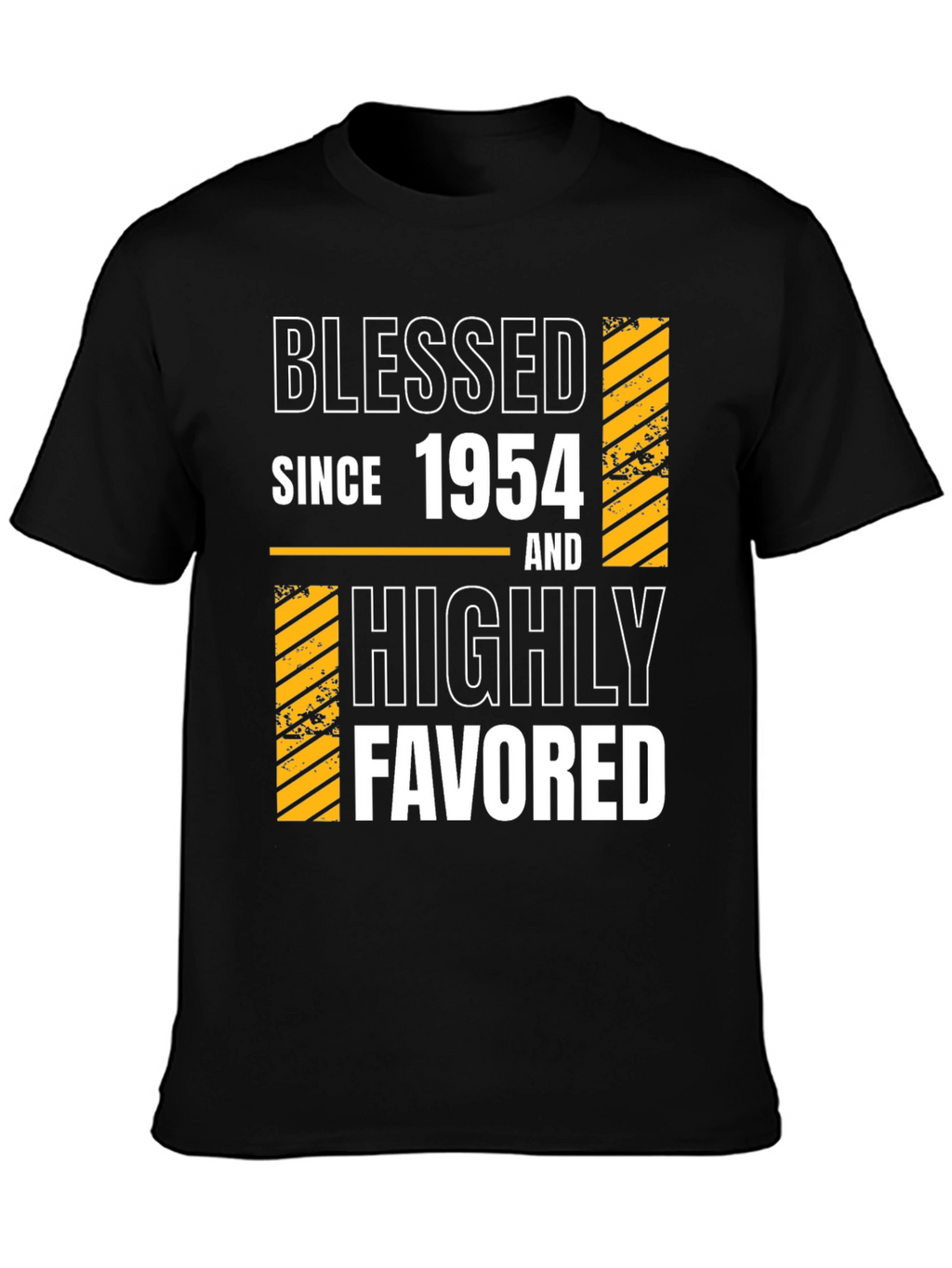 Camiseta Negra Bendecido Desde 1954