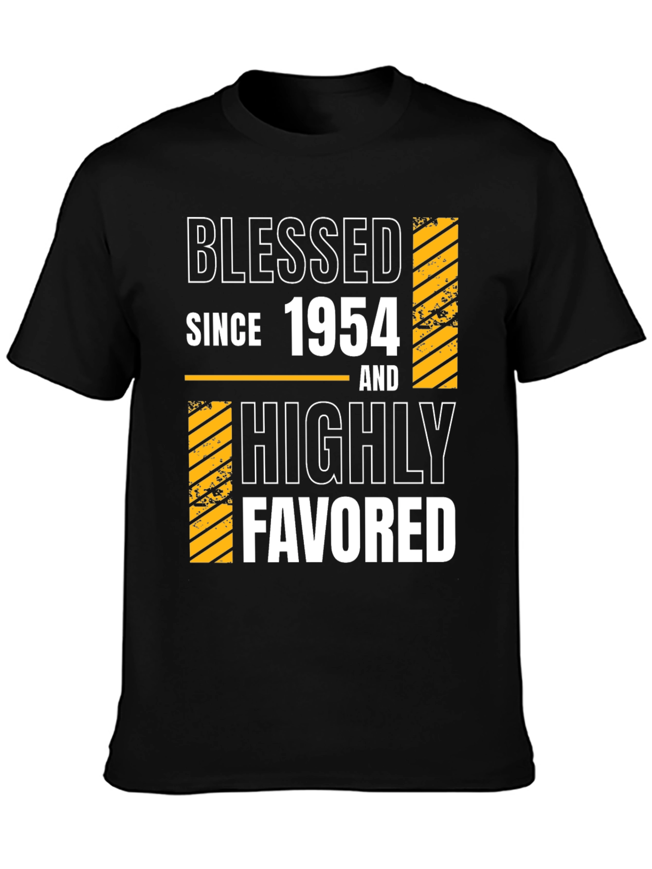 Camiseta Negra Bendecido Desde 1954