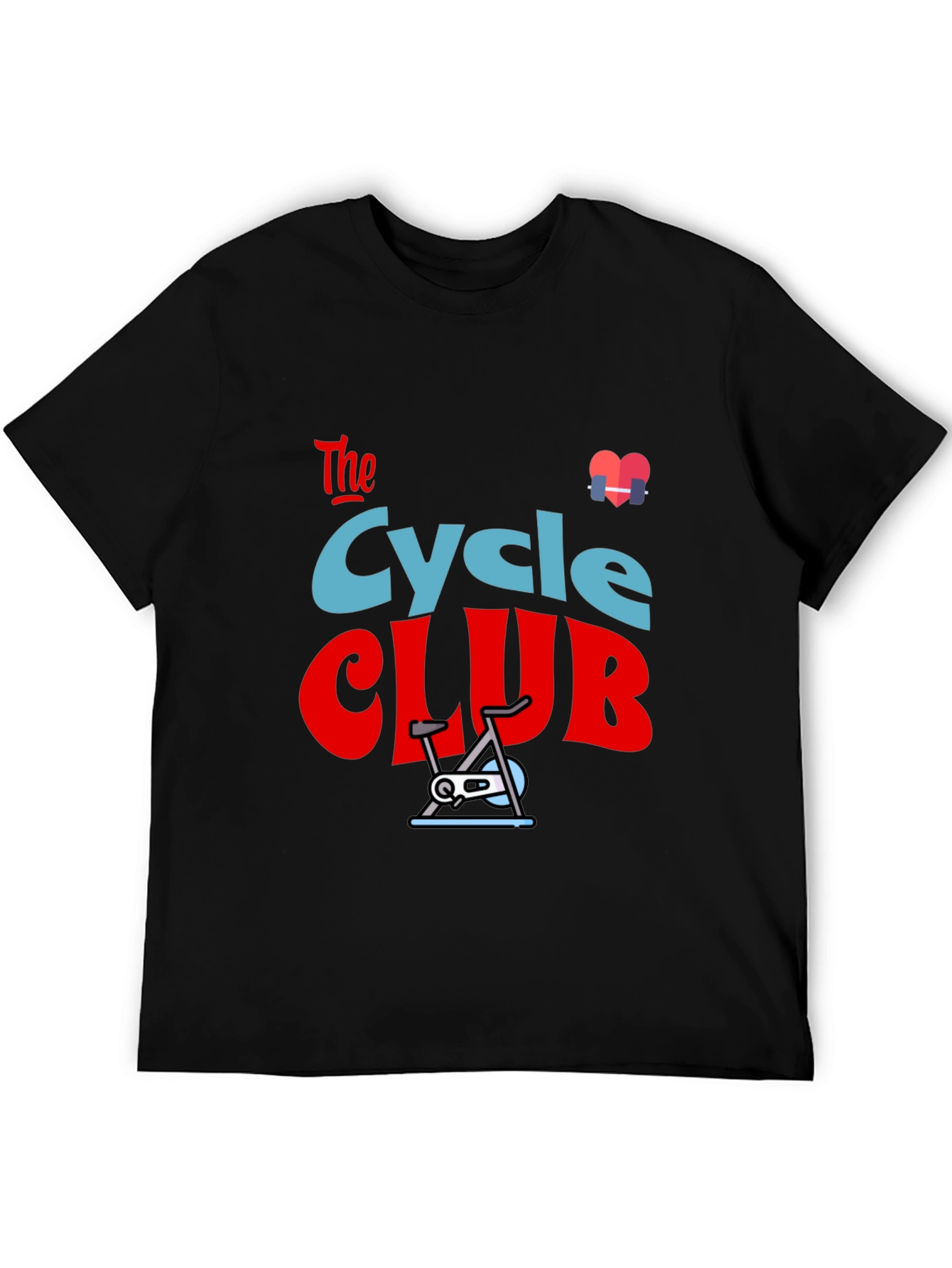 Camiseta Negra con Diseño de Ciclismo