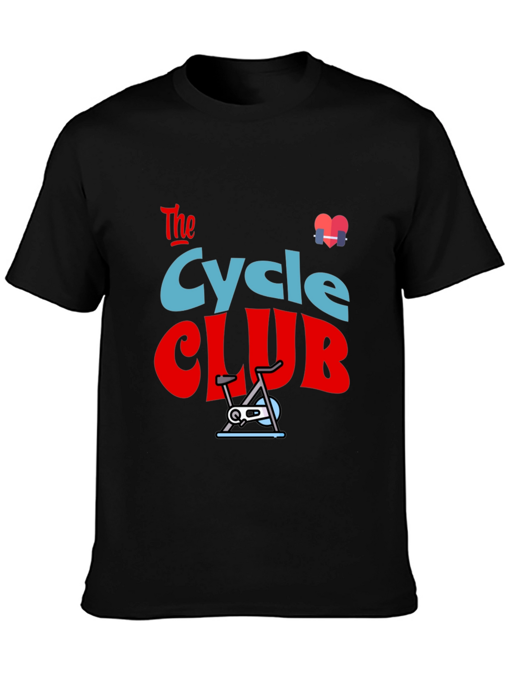 Camiseta Negra con Diseño de Ciclismo