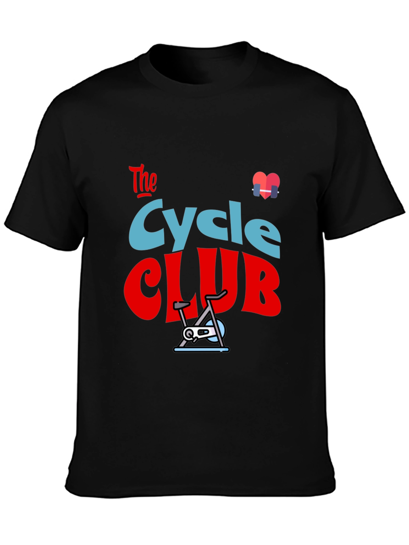 Camiseta Negra con Diseño de Ciclismo