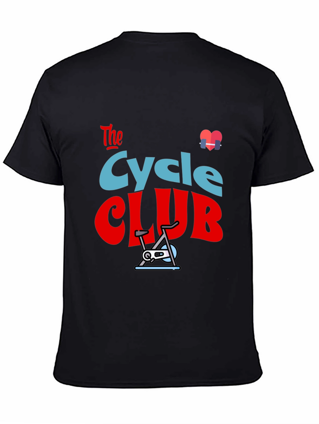 Camiseta Negra con Diseño de Ciclismo