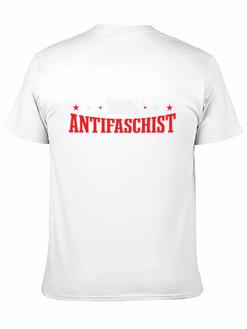 Camiseta Negra 100% Antifascista para Hombre