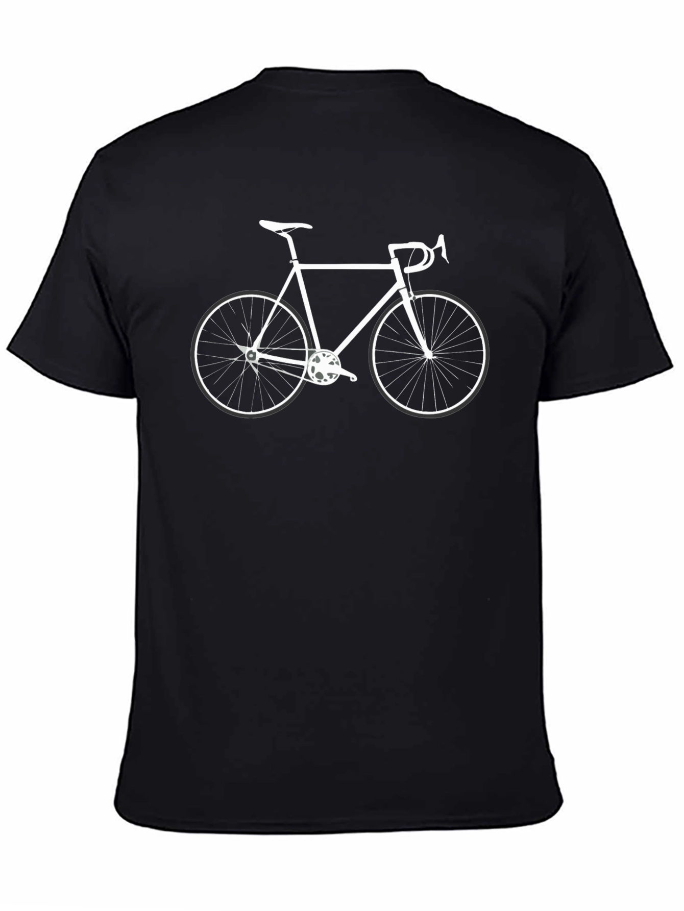 Camiseta Negra con Diseño de Bicicleta
