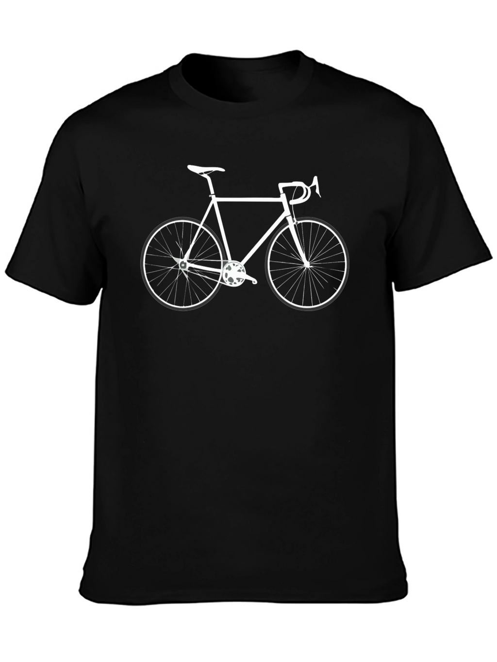 Camiseta Negra con Diseño de Bicicleta