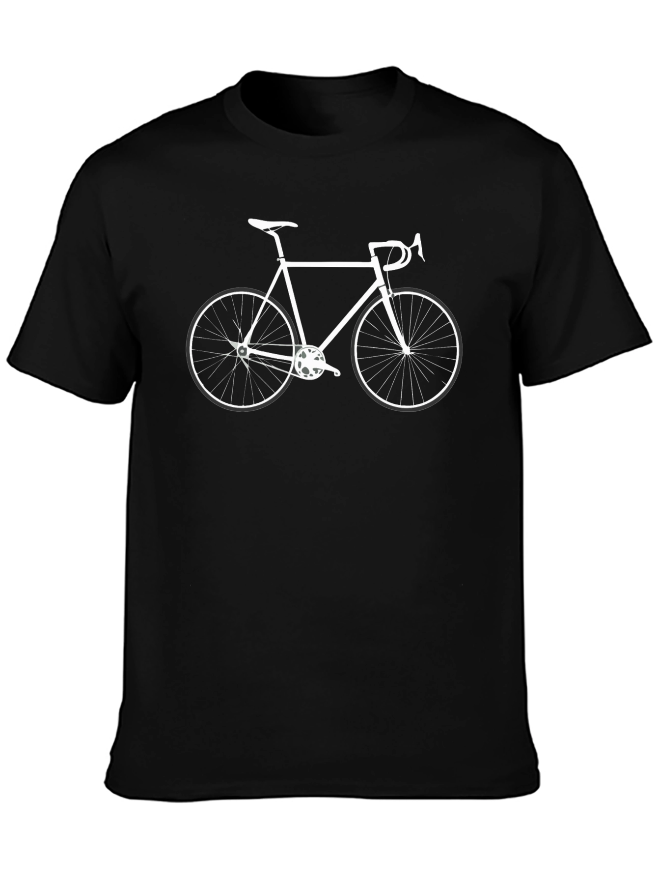 Camiseta Negra con Diseño de Bicicleta