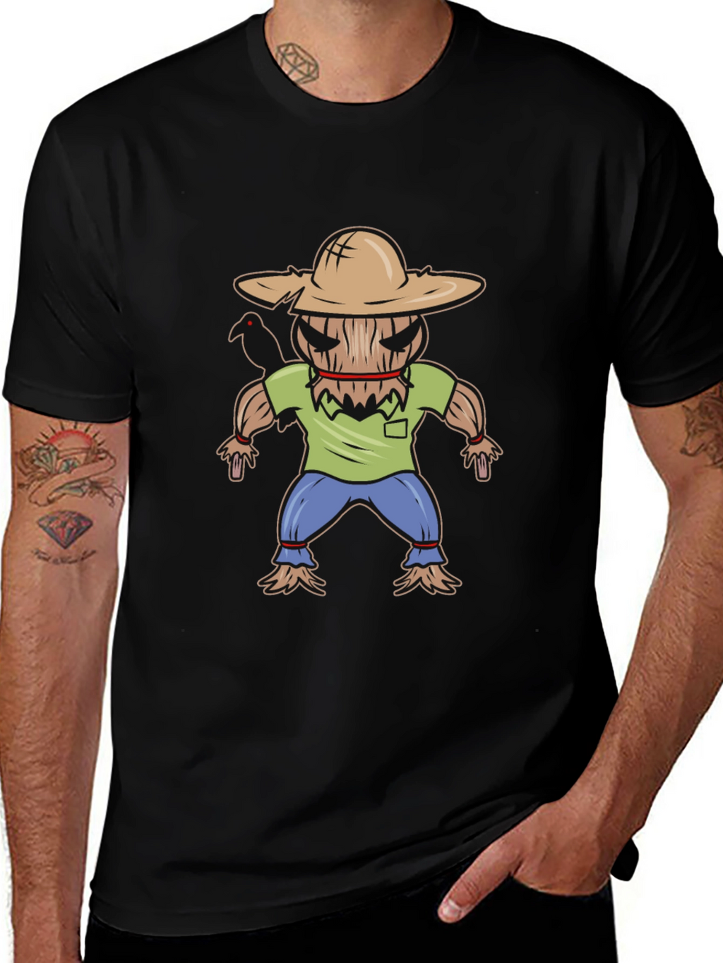 Camiseta Hombre Diseño Espantapájaros