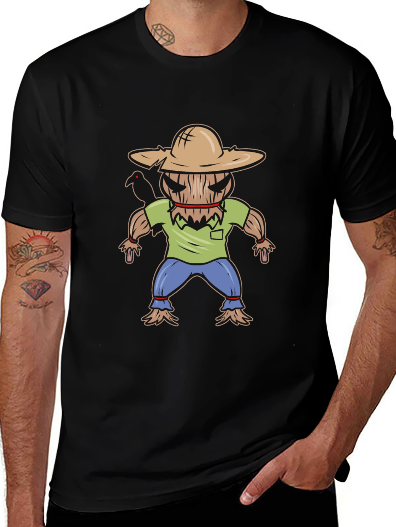 Camiseta Hombre Diseño Espantapájaros