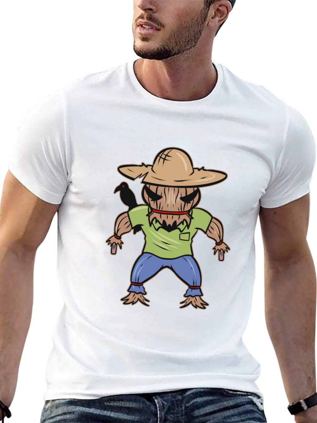Camiseta Hombre Diseño Espantapájaros