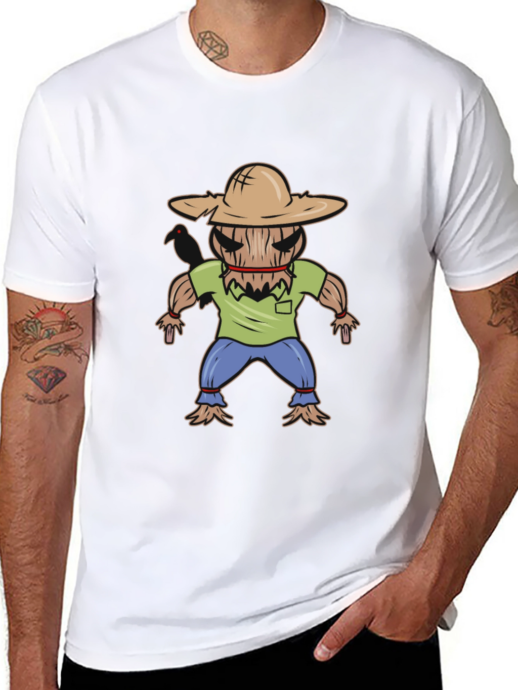 Camiseta Hombre Diseño Espantapájaros