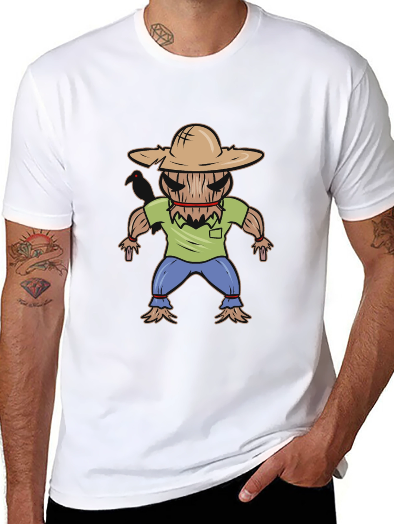 Camiseta Hombre Diseño Espantapájaros