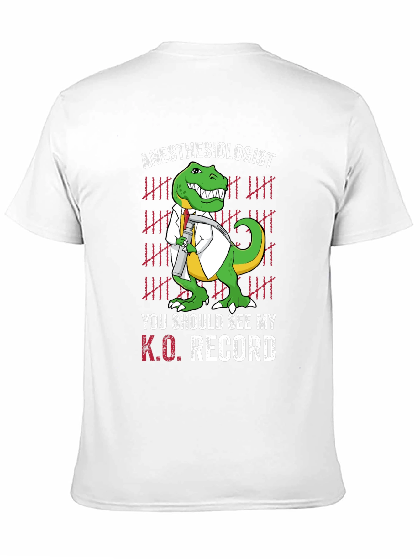 Camiseta Anestesiólogo Dinosaurio K.O. Record