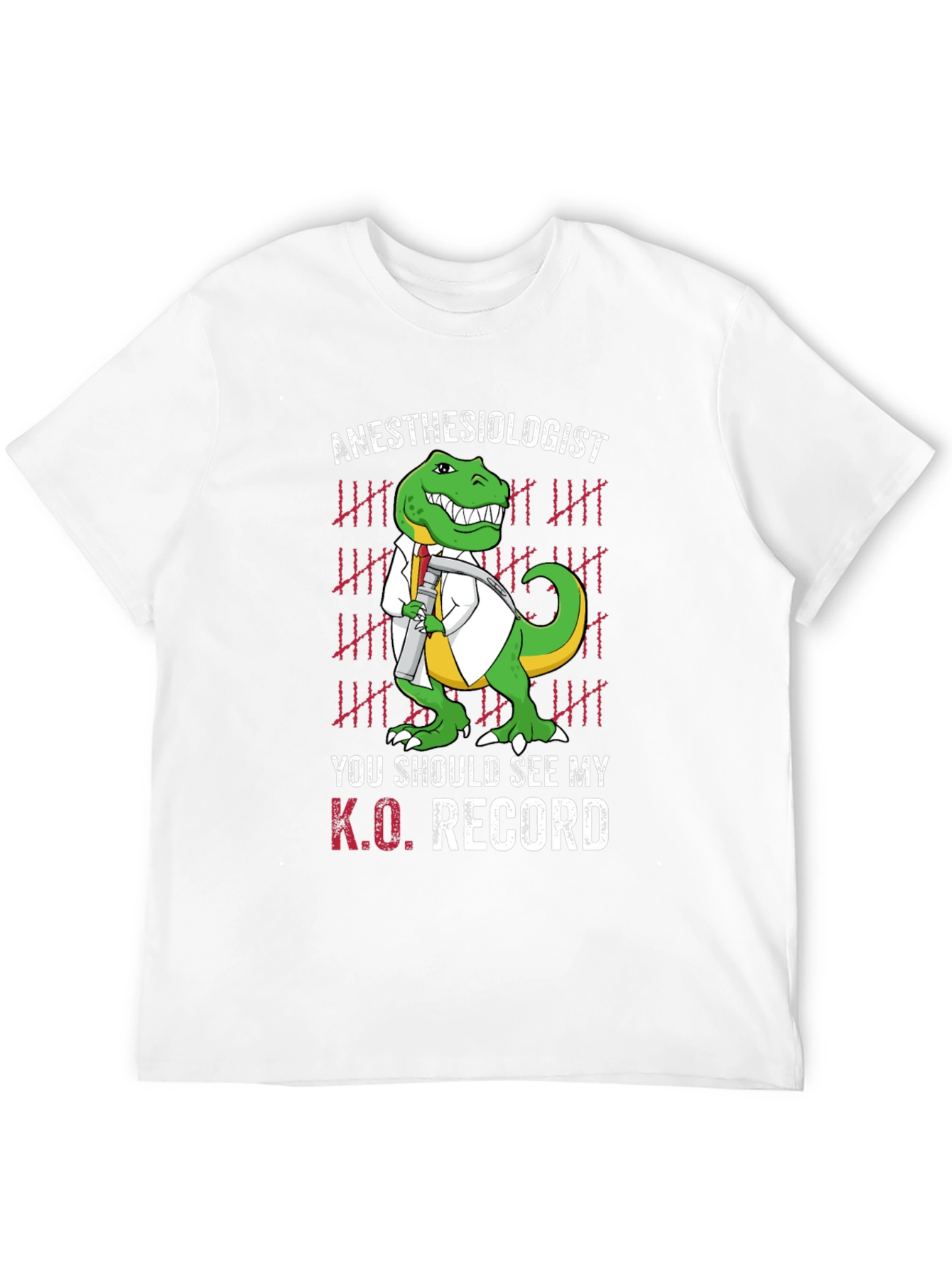 Camiseta Anestesiólogo Dinosaurio K.O. Record