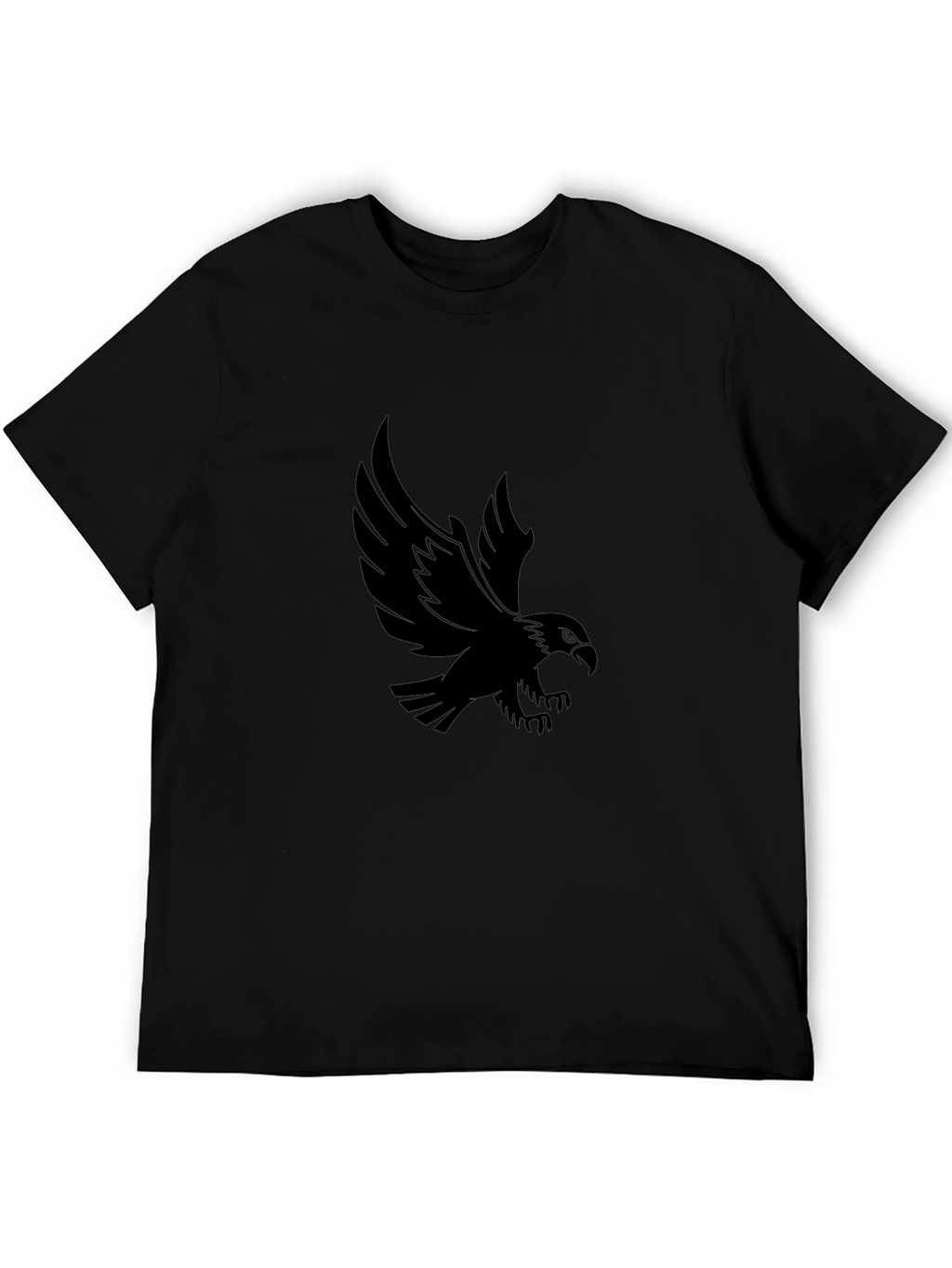 Camiseta Negra Águila Estampada Hombre