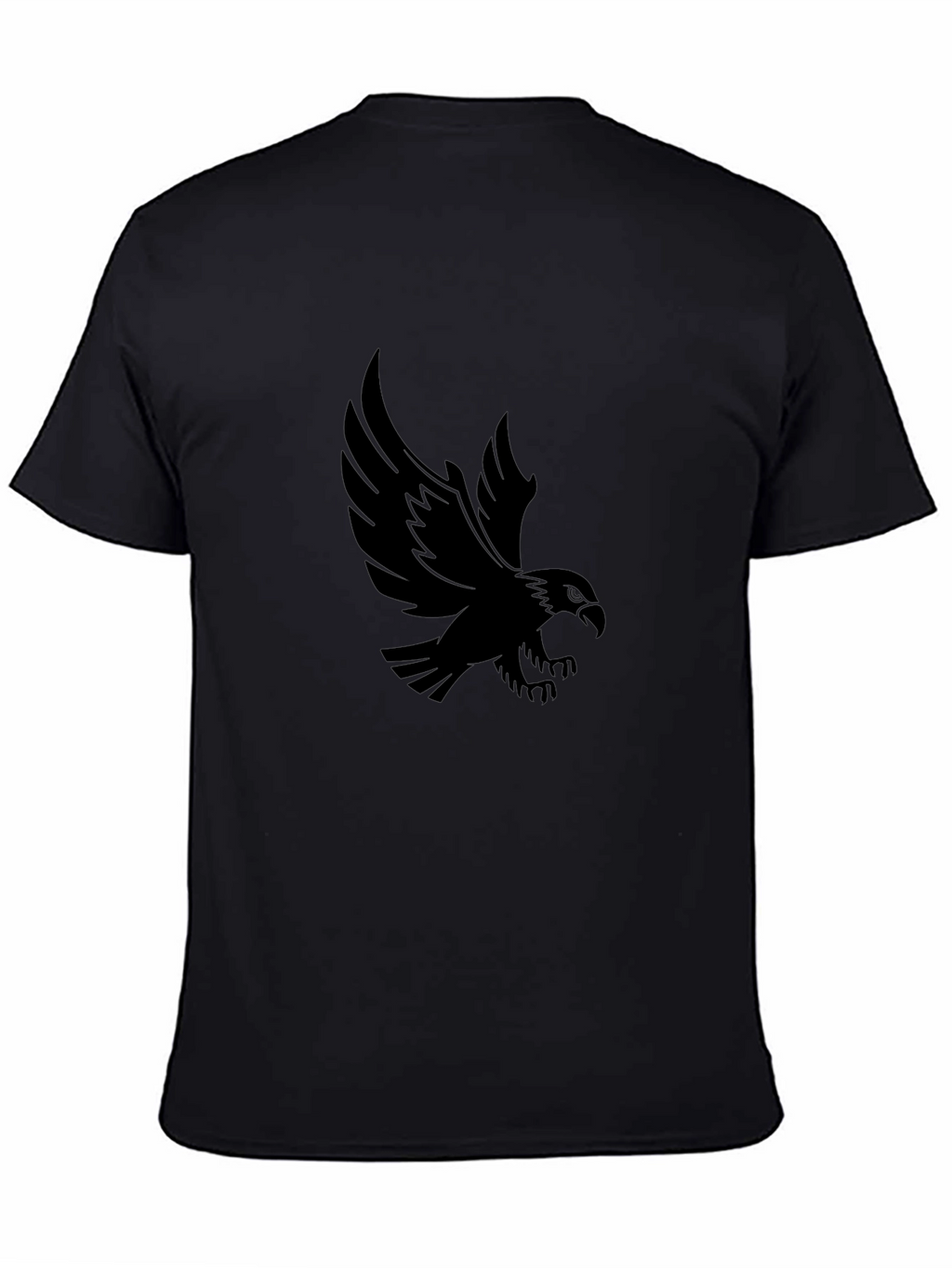 Camiseta Negra Águila Estampada Hombre