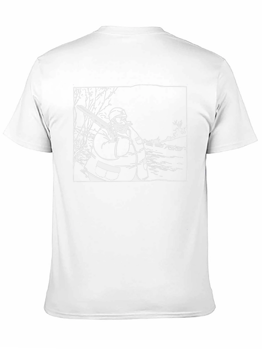 Camiseta Negra con Diseño de Cazador